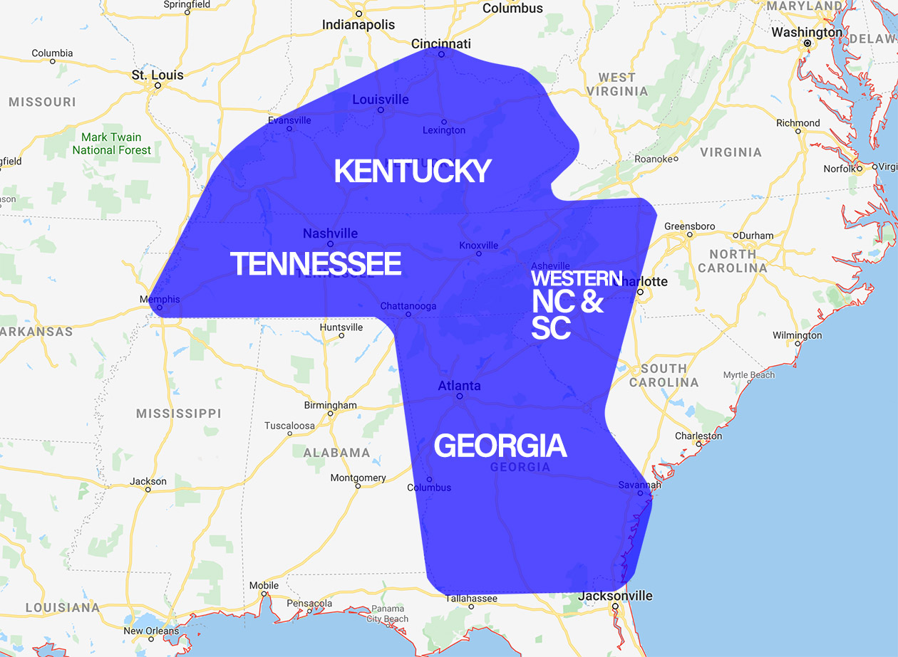 Southeast US Map Hightlights 1260x